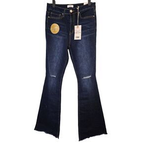 YMI dark wash high rise flare jeans. NWT. Size 11